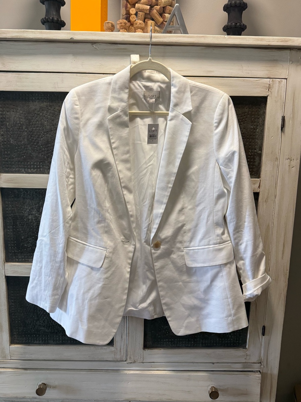 NWT Loft White Single-Button Women's Blazer